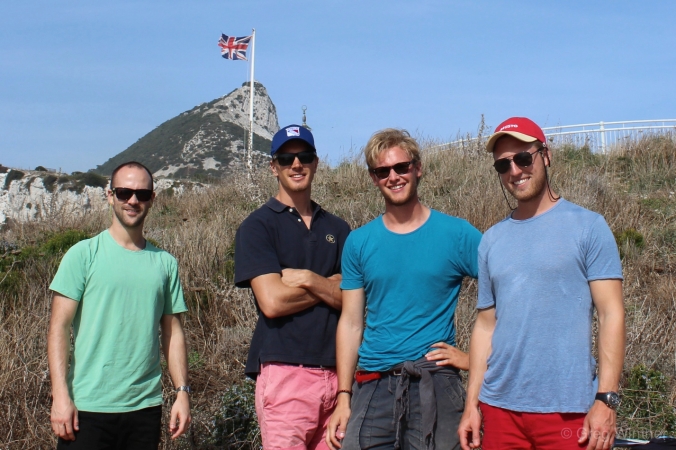The crew at Europa Point. From the left: Paal André Slette, Peter T.M. Brandt, Sebastian G. Winther-Larser and Henrik Hartmann.