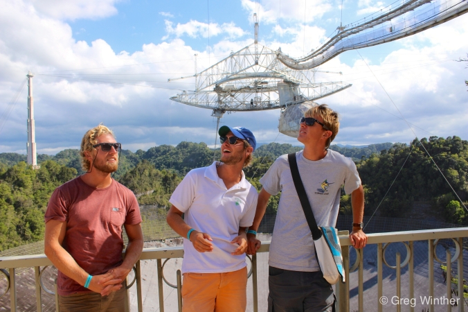 The Crew of CoCo with renewed interst in the atmosphere after a visit to the Arecibo Observatory.